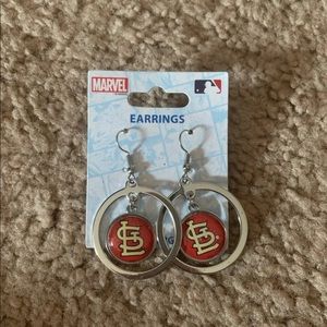 STL Cardinals Spiderman earrings